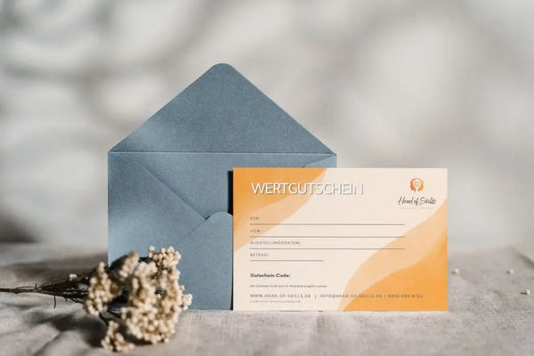 Wertgutschein Orange Aquarell-Motiv Digital (PDF) 