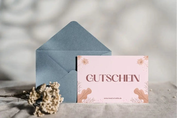 Wertgutschein Rosa & Florales Muster KARTEN FÜR DEN DRUCK 